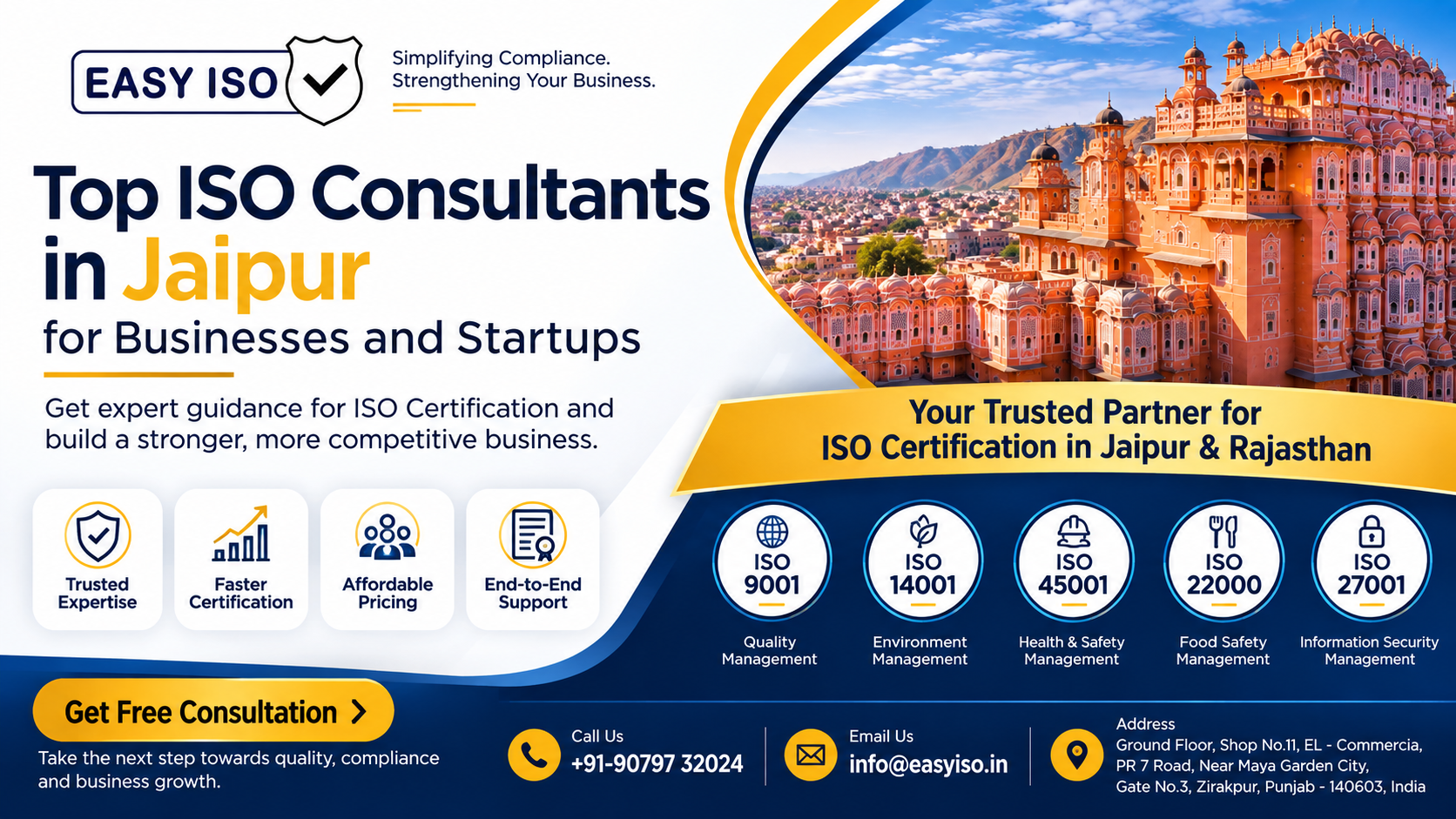 Top ISO Consultants in Jaipur for Businesses and Startups